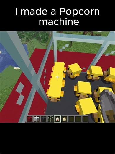 I made a Popcorn machine in MINECRAFT #subscribe