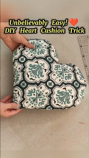 DIY Heart Shape Cushion Cover | Simple Cutting and Stitching