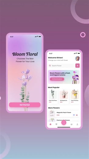 Flowers App UI - Figma UX/UI Design Tutorial #shorts