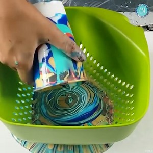 HYPNOTIC Mix of Acrylic Pours...I was amazed that a KITCHEN COLLANDER could create such incredible paintings. Each one of these turned out so different and so unique. Happy Painting! | MollysArtistry
