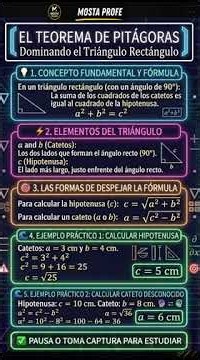 Teorema de Pitagoras Formulas y Ejemplos | Pythagorean Theorem Formulas and Examples