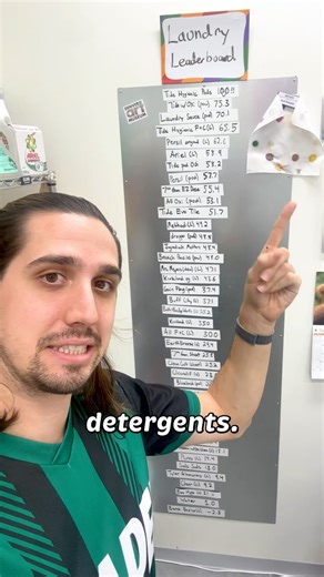 My laundry detergent leaderboard is full! What should I do? Also any recommendations as to differentiating between the detergent forms would be helpful! Maybe color coded? #laundry #laundrydetergent #laundrytips #explained #laundryhacks #laundryhelp #cleantok #laundrydetergentleaderboard #topgear #productreivew #honestreviews #science | Jeeves - New York's Finest Dry Cleaner