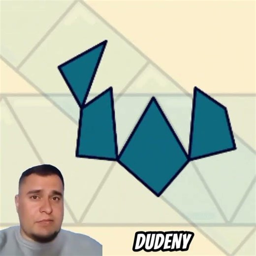 Converting a square into an equilateral triangle using Dudeney's dissection #mathematics