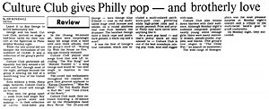 Nov 19, 1984: Culture Club / Beru Revue at The Spectrum Philadelphia, Pennsylvania, United States | Concert Archives
