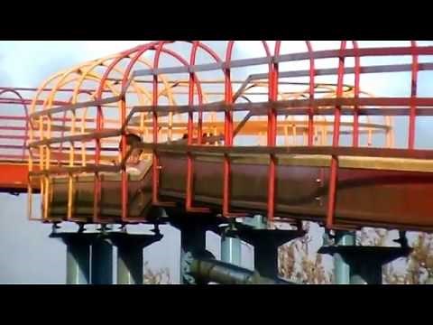 Going Down The Roller Slide With The Kids.