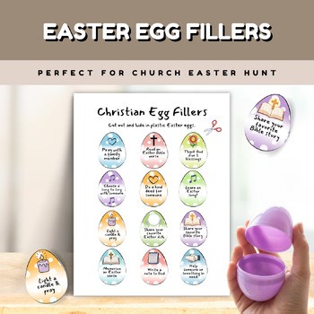 Easter Bible Scavenger Hunt, Christian Easter Egg Hunt, Holy Week Activity