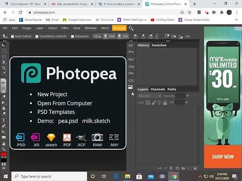 Grid in Photopea.com