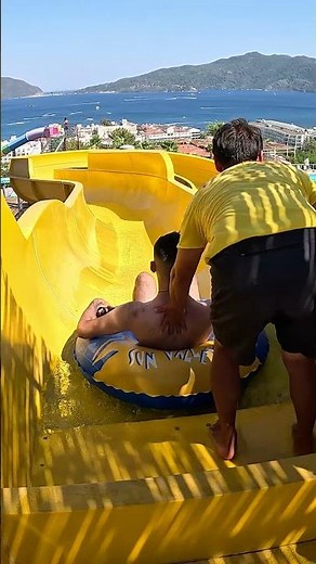 Adventure in Water Slide at Marmaris AquaDream Water Park #waterpark #waterslide #shorts