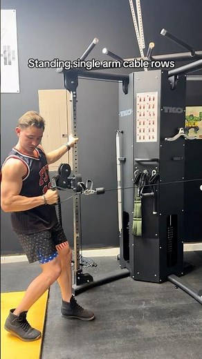 How to perform standing single arm cable rows