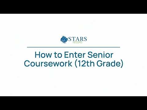 2025-2026 How to Enter Senior/12th Grade Coursework