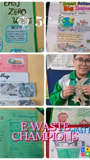 Mira Model School on Instagram: "English Subject-Based Activity | E-Waste Management On 28 January 2026 (Wednesday), an English Subject-Based Activity was successfully conducted during House Activity periods for the Middle Wing on the theme “E-Waste Management.” Highlights of the Activity: Class VI students wrote catchy slogans and made creative drawings on “How Can We Reduce E-Waste?” Class VII students amazed everyone by creating useful and innovative items from e-waste materials like CDs, wir