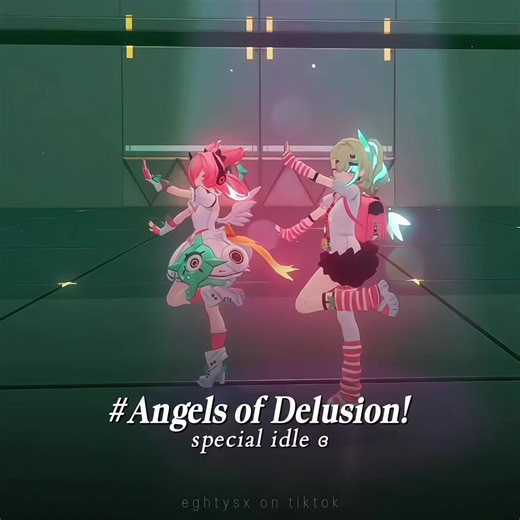 ✧ #ANGELSOFDELUSION | why is it match with this sound tho lol. . Aria & Sunna Idle Animation #zenlesszonezero #virtualidol #foryou #zzzedit