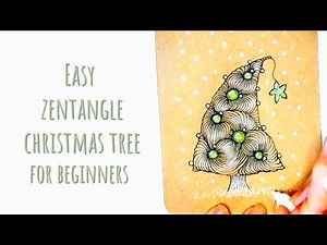Christmas tree drawing for beginners ⭐ Zentangle Christmas tree idea ⭐ Zenart