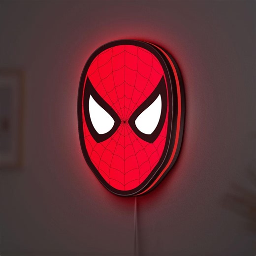 Dimmable Spiderman's Classic Mask LED Lamp, Ideal for Superhero Lovers and Fans - Etsy