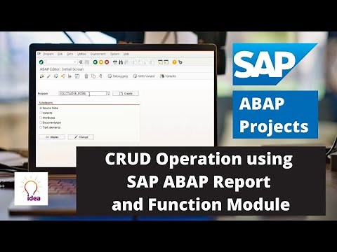 CRUD Operation using ABAP Report and Function Module | SAP ABAP Project