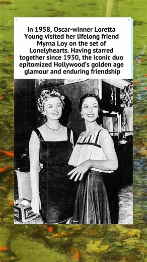 Loretta Young and Myrna Loy (1958) 🎬 #OldHollywood #ClassicCinema
