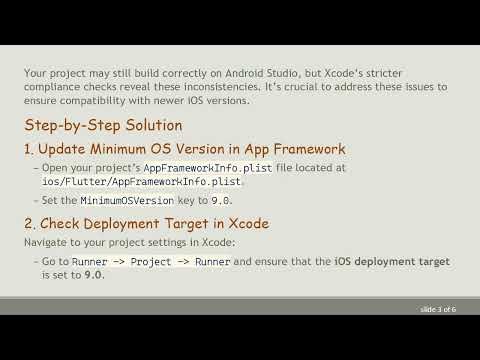 Resolving the IPHONEOS_DEPLOYMENT_TARGET Issue in Xcode 12 for Flutter Projects