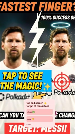 tap and screen change video target of messi face #shorts #viral #messi #football
