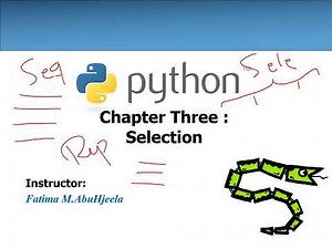 Lecture6: Selection in Python