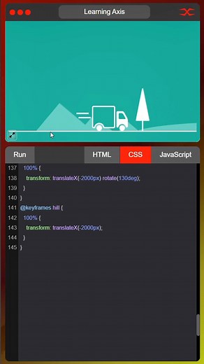 18K views · 328 reactions | Truck Animation | HTML CSS #FrontendDesign #CustomWebsites #SemanticHTML #trendingreel #WordPressExperts #CodeSmart #webdevelopment #HTML #FrontendTips | Learning Axis | Facebook