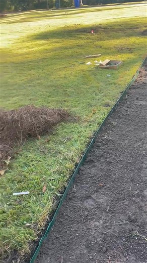 Edging is in our pathway with stones going in next, and our bed lines are looking great! #mustardseedman #MustardSeedLandscaping #customdesign #DothanAL #wiregrassarea #landscapingdesign | Mustard Seed Landscaping, LLC