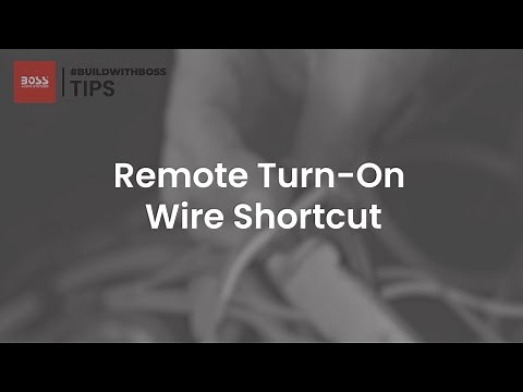 BOSS Basics TIPS: Remote Turn-On Wire