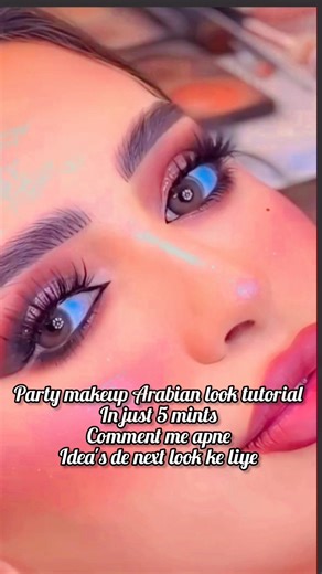party Makeup arabian look tutorial #youtubeshorts #makeup #makeupartist #makeupartist #shortvideo