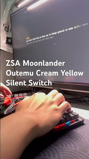 ZSA Moonlander sound test with Outemu silent cream yellow switch