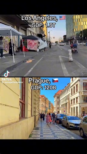 Američané si všimli, že mají problém a východní Evropa ne. Čím to asi bude, že? Jedno je jisté. Nikdy k nám nesmíme pustit žádné barevné. Žádné multikulti. Nikdy. ▶️ Kdo navštívil známý čtverec kolem downtown LA, ví o čem mluvím. Uprostřed miliardy, tam příbytky z igelitu, drogy a zmar. Tihle z toho bohatství nikdy nic mít nemohou. Prostě tam nepatří. Jinde by jim přitom bylo dobře. ▶️ a stejné je to v Praze. Díky homogenní společnosti zde vše funguje zatím dobře. I s těmi bezdomovci si nějak po