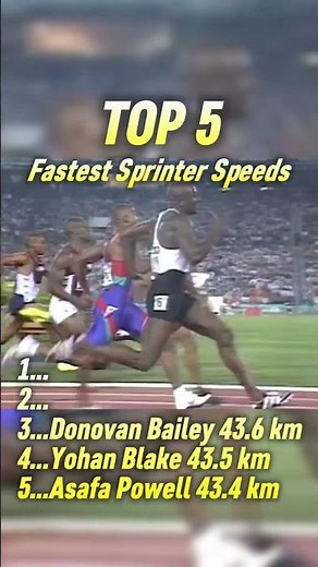 Top 5 Fastest Sprinter Speeds Ever Recorded!