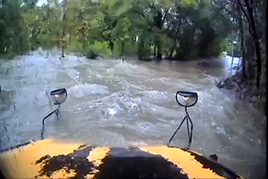 BREAKING: Dash cam video has been released of a Leander ISD bus driving into a low-water crossing last week. INFO: http://bit.ly/2SphyGr | CBS Austin