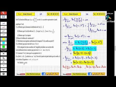02- Logarithme Népérien Correction Exercice Bac Scientifique