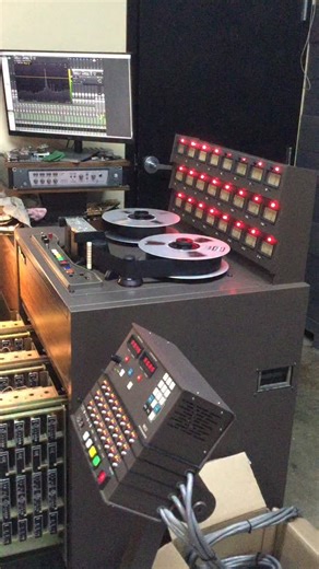 This machine is coming along nicely! Today we are doing a rough audio calibration. Pretty sweet, huh? #analogtape #analogrecording #restoration | Mara Machines