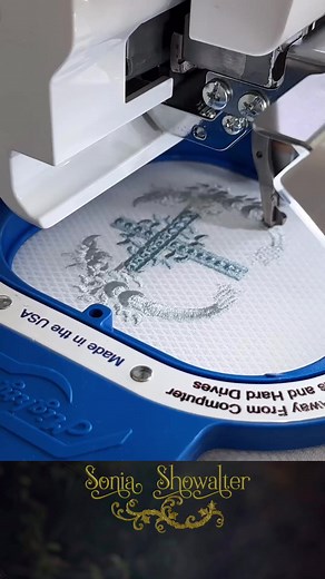 Fine Linens Medallion...in Floriani 310 & 842 https://www.soniashowalterdesigns.com/fine-linens-coordinating-designs/Fine-Linens-Medallion/ Hoop and towel info (scroll down)... Mighty Hoop is: Brother/Babylock 4.25 from Mighty Hoop - Magnetic Embroidery Hoops https://hoopmaster.com/ref/Sonia/ Free shipping CODE: Sonia Huck towel is from Embroider This.Hoop | Sonia Showalter Machine Embroidery