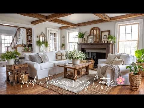 Inside a Dreamy Cozy Cottage 🌸 | Vintage Farmhouse Tour with Rustic Charm