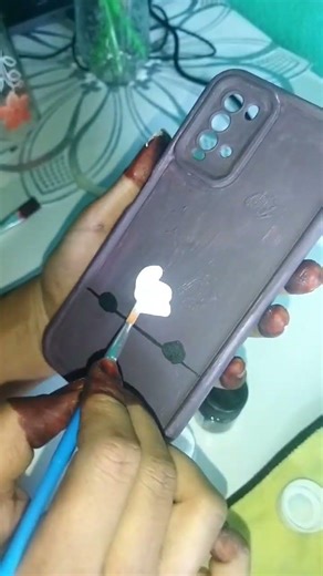 "Panda on Phone Case 🐼" #PandaDrawing #PhoneCoverArt #DIY #CutePanda