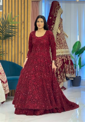 MOST BEAUTIFUL NEW FULL RED BRIDAL OUTFIT IN TWO PIECE BY 7AATRANG BRIDAL🤌🏻❤️#7aatrang #fyp #million #bridal #viral