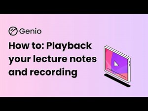 How to playback lecture notes
