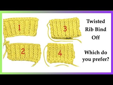 Invisible Bind Offs for Twisted Stitch Ribbing