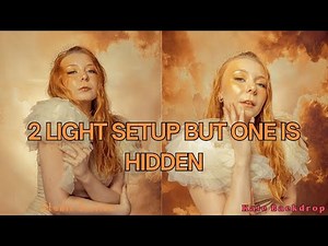I HID the light in this 2 light setup! Working better with printed backdrops - katebackdrops