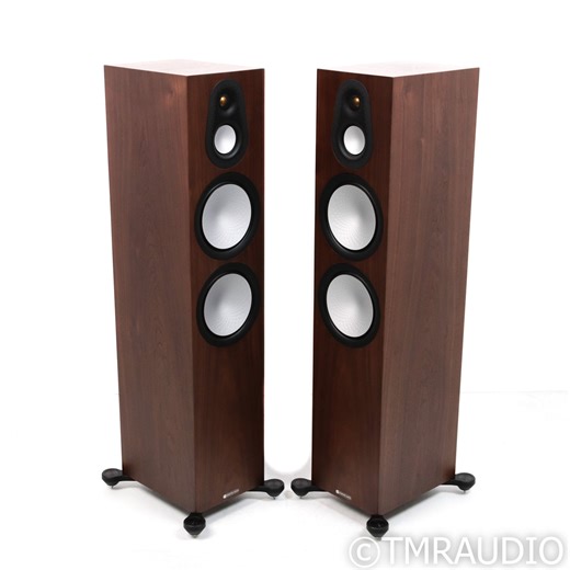 Monitor Audio Silver 500 7G Floorstanding Speakers; Natural Walnut Pair