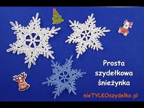 Simple crochet snowflake, crochet snowflake, star
