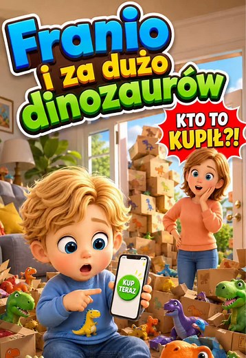Franio i za dużo dinozaurów! - bajka o paczkach pełnych dinozaurów