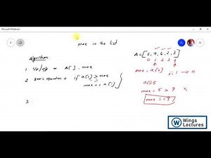 Mathematical analysis of Non Recursive Algorithm - Max in Array