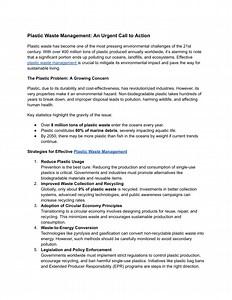 Plastic Waste Management - SlideServe