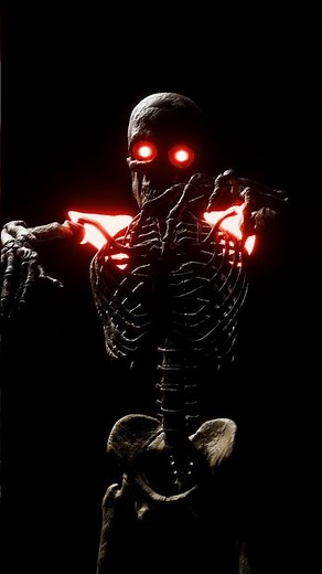 Demonic Skeleton with Glowing Bones Loop #VJLoop #LightStreaks #LightLoop #LiveVisuals #DJVisuals