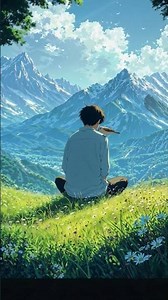 Peaceful Mountain View | Anime Scenery 4K | Relaxing Anime Landscape Wallpaper