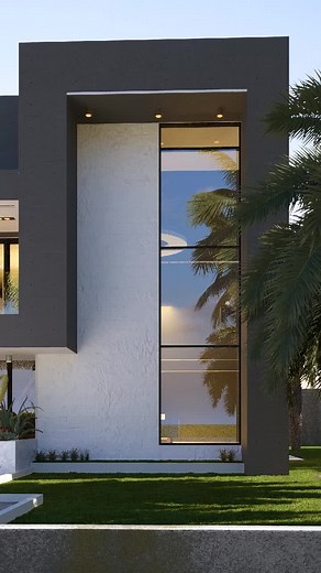 Minimalist Black and White Residential Architecture Design