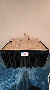 250th Marine Corps Ball I created this table top sand sculpture for the 3rd Force Reconnaissance Company's Ball. The logo was really intricate but I was excited for a challenge and BOY WAS IT. After a few mistakes, I was able to get into a flow and finish right before the ball. #asmr #sand #marines #satisfying #sandcastle #marinecorps | Sand Castle University