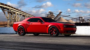 Dodge Demon Challenger SRT unleashed on the New Diablo Tork. The Diablo Tork is a visually complex wheel with solid brushed aluminum inserts. The wheel’s spokes twist into the barrel giving depth to the sight lines. The sturdy brushed aluminum inserts are easily color matched with paint or powder coating. Wheel - 22" Diablo TORK Available in 22" https://diablowheelsusa.com #DiabloWheels #DiabloWheelsUSA | DIABLO WHEELS USA